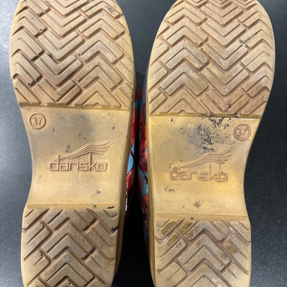 Poppy print Dansko brand Women's Clogs - Picture 4 of 5